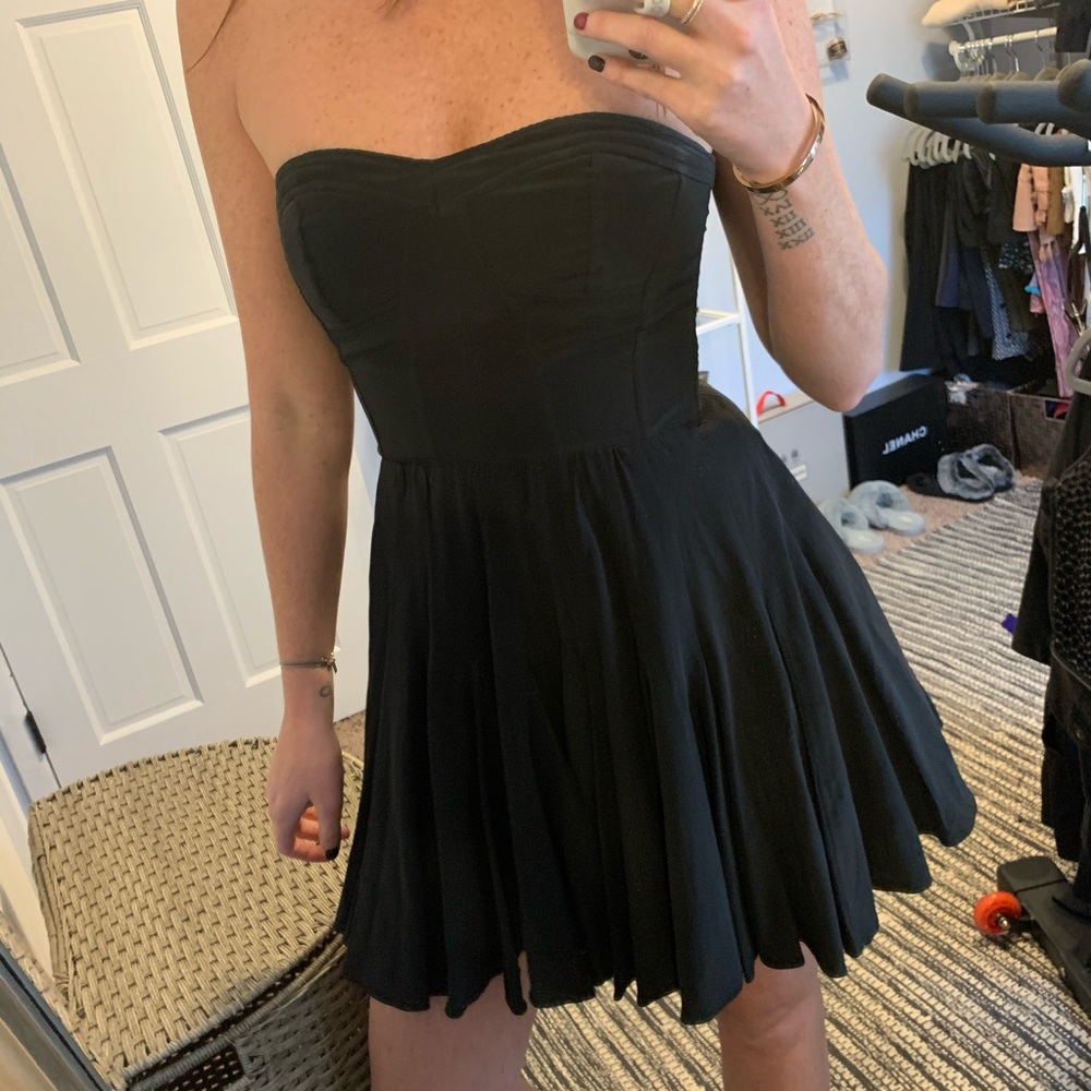 Rebecca Taylor black silk mini dress